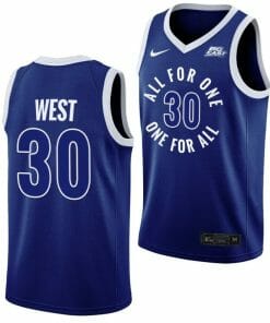 Xavier Musketeers David West Jersey Basketball #30 All For One Blue