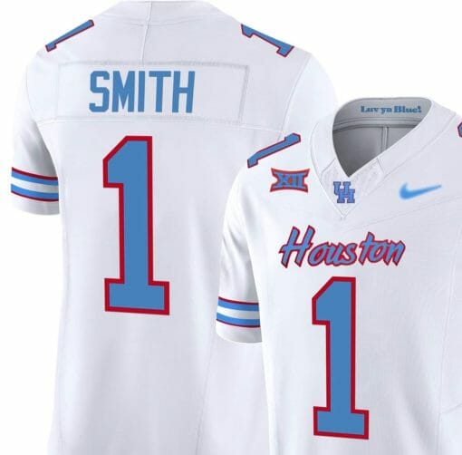 Houston Cougars Custom Jersey Name and Number White College Football