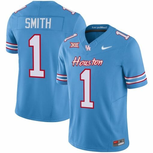 Houston Cougars Custom Jersey Name and Number Light Blue College Football