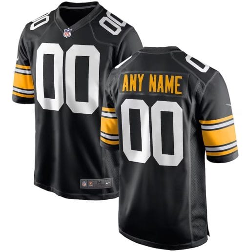 Custom Pittsburgh Steelers Jersey Name and Number Game Alternate Black