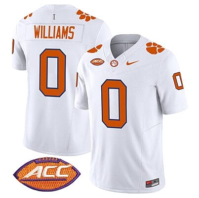 Antonio Williams Jersey #0 Clemson Tigers Vapor Limited Acc Patch College Football Stitched White
