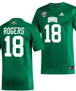 Armani Rogers Jersey #18 Ohio Bobcats College Football Uniform Green