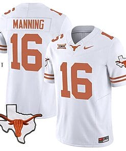 Arch Manning Jersey #16 Texas Longhorn Vapor Limited College Football White