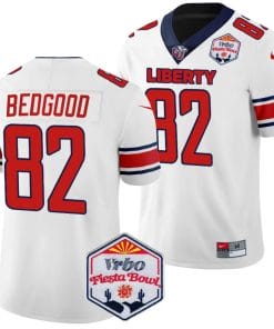 Aaron Bedgood Jersey #82 Liberty Flames Fiesta Bowl Patch 2024 Football White