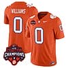 Antonio Williams Jersey #0 Clemson Tigers Vapor Limited Champions Patch College Football Stitched Orange