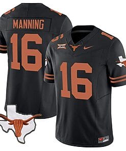 Arch Manning Jersey #16 Texas Longhorn Vapor Limited College Football Black