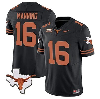 Arch Manning Jersey #16 Texas Longhorn Vapor Limited College Football Black