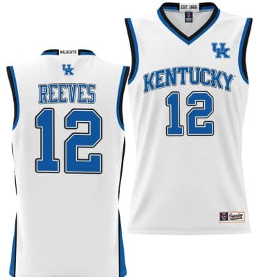 Antonio Reeves Jersey #12 Kentucky Wildcats NIL College Basketball Lightweight White