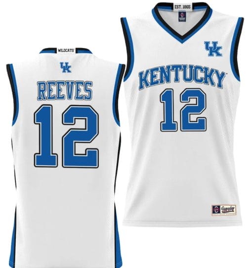 Antonio Reeves Jersey #12 Kentucky Wildcats NIL College Basketball Lightweight White