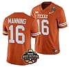 Arch Manning Jersey #16 Texas Longhorn Allstate Red River Vivalry Patch College Football Orange