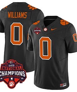 Antonio Williams Jersey #0 Clemson Tigers Vapor Limited Champions Patch College Football Stitched Black