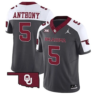 Andrel Anthony Jersey #5 Oklahoma Sooners Vapor Limited College Football Stitched Special Anthracite