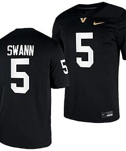 AJ Swann Jersey #5 Vanderbilt Commodores College NIL Football Black