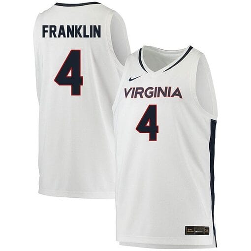 Armaan Franklin Jersey #4 Virginia Cavaliers College Basketball Stitched White