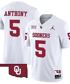 Andrel Anthony Jersey #5 Oklahoma Sooners Vapor Limited College Football Stitched White