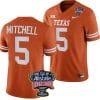 Adonai Mitchell Jersey #5 Texas Longhorns Allstate Sugar Bowl Patch 2024 College Football Orange