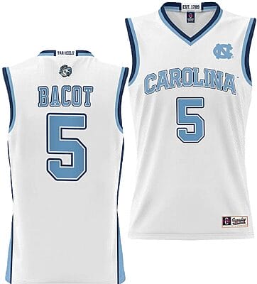 Armando Bacot Jersey #5 UNC Tar Heels College NIL Basketball Lightweight White