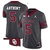 Andrel Anthony Jersey #5 Oklahoma Sooners Vapor Limited College Football Stitched Anthracite