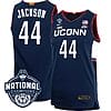 Andre Jackson Jersey #44 UConn Huskies 2023 National Champions College Basketball Navy
