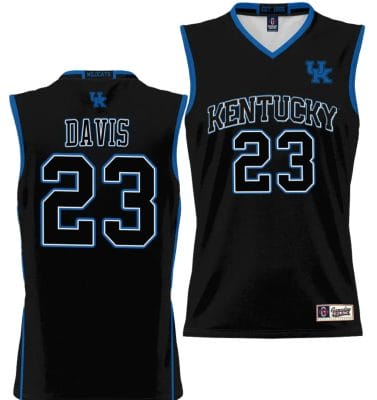 Anthony Davis Jersey #23 Kentucky Wildcats NIL College Basketball Lightweight Black