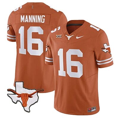 Arch Manning Jersey #16 Texas Longhorn Vapor Limited College Football Texas Orange