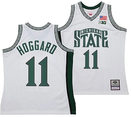 AJ Hoggard Jersey #11 Michigan State Spartans 125th Basketball Anniversary 1999 Throwback White