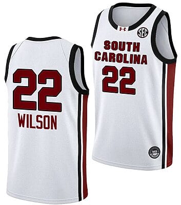 Aja Wilson Jersey #22 South Carolina Gamecocks College Basketball 2023-24 White