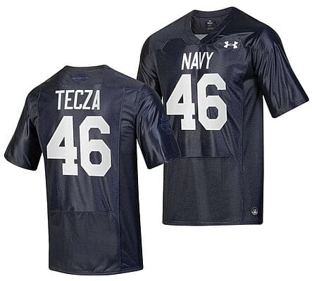 Alex Tecza Jersey #46 Navy Midshipmen Silent Service Replica College Football Navy