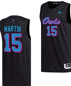 Alijah Martin Jersey #15 FAU Owls College Basketball Replica Black
