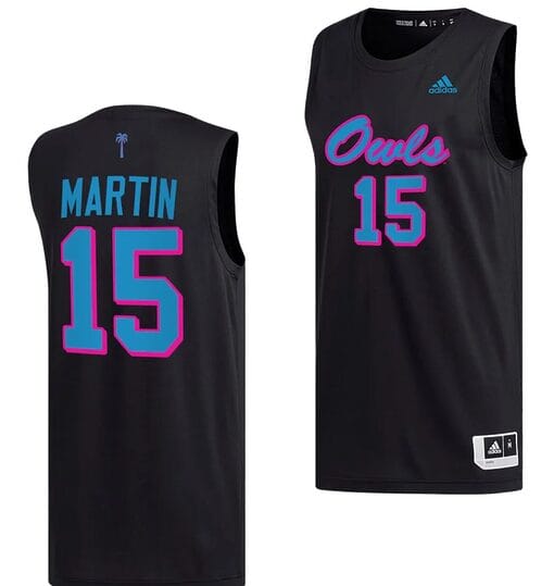 Alijah Martin Jersey #15 FAU Owls College Basketball Replica Black