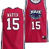 Alijah Martin Jersey #15 FAU Owls NIL Basketball Lightweight Red