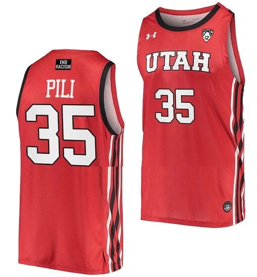 Alissa Pili Jersey #35 Utah Utes College Basketball Red
