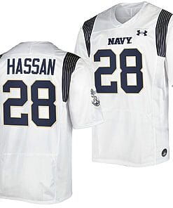 Amin Hassan Jersey #28 Navy Midshipmen Premier Replica College Football White