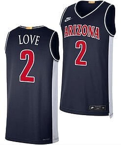 Arizona Wildcats Caleb Love Jersey #2 Limited Retro Basketball 2023-24 Navy