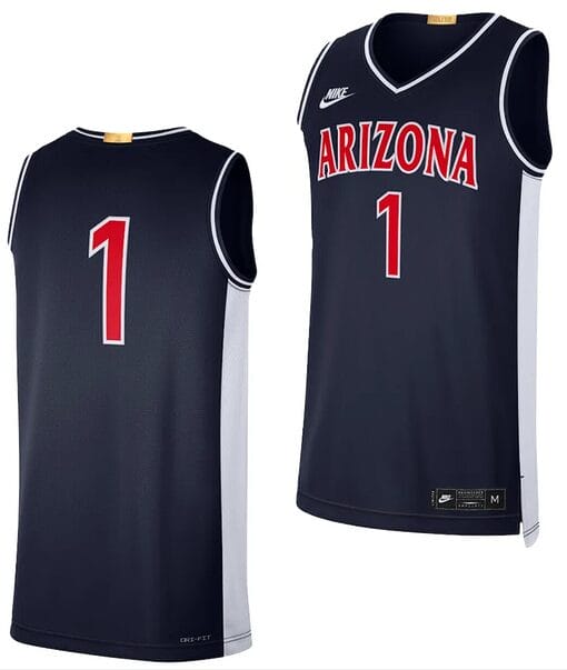 Arizona Wildcats Jersey #1 Limited Retro Basketball 2023-24 Navy