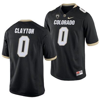 Ashaad Clayton Jersey #0 Colorado Buffaloes College Football Game Black
