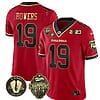 Brock Bowers Jersey #19 Georgia Bulldogs Football 2023 Champions and Vince Dooley Patch Black Red All Stitched