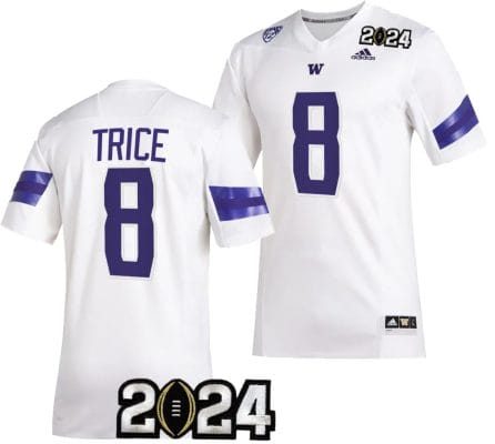 Bralen Trice Jersey #8 Washington Huskies 2024 College Football Playoff National Championship White