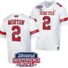 Behren Morton Jersey #2 Texas Tech Red Raiders Independence Bowl Patch Football 2023 White