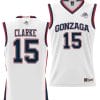Brandon Clarke Jersey #15 Gonzaga Bulldogs NIL College Basketball Lightweight White