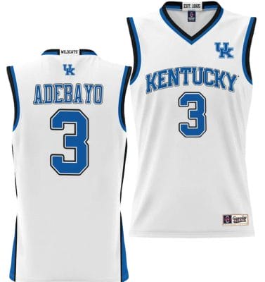 Bam Adebayo Jersey #3 Kentucky Wildcats NIL College Basketball Lightweight White