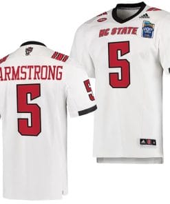 Brennan Armstrong Jersey #5 NC State Wolfpack 2023 Pop-Tarts Bowl Football White