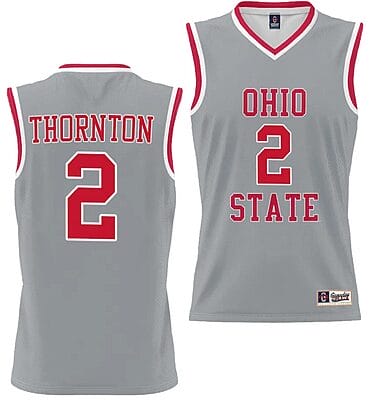 Bruce Thornton Jersey #2 Ohio State Buckeyes College Basketball Lightweight Gray
