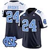 British Brooks Jersey #24 North Carolina Tar Heels Vapor Limited College Football Navy Alternate