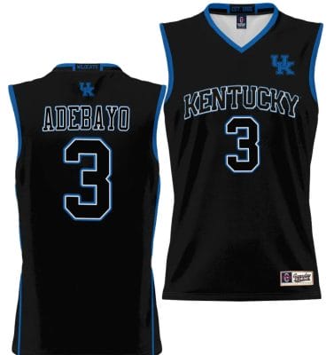Bam Adebayo Jersey #3 Kentucky Wildcats NIL College Basketball Lightweight Black