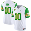 Bo Nix Jersey #10 Oregon Ducks ‘Mighty Oregon’ 1984 Throwback Football Uniforms Green Sleeves