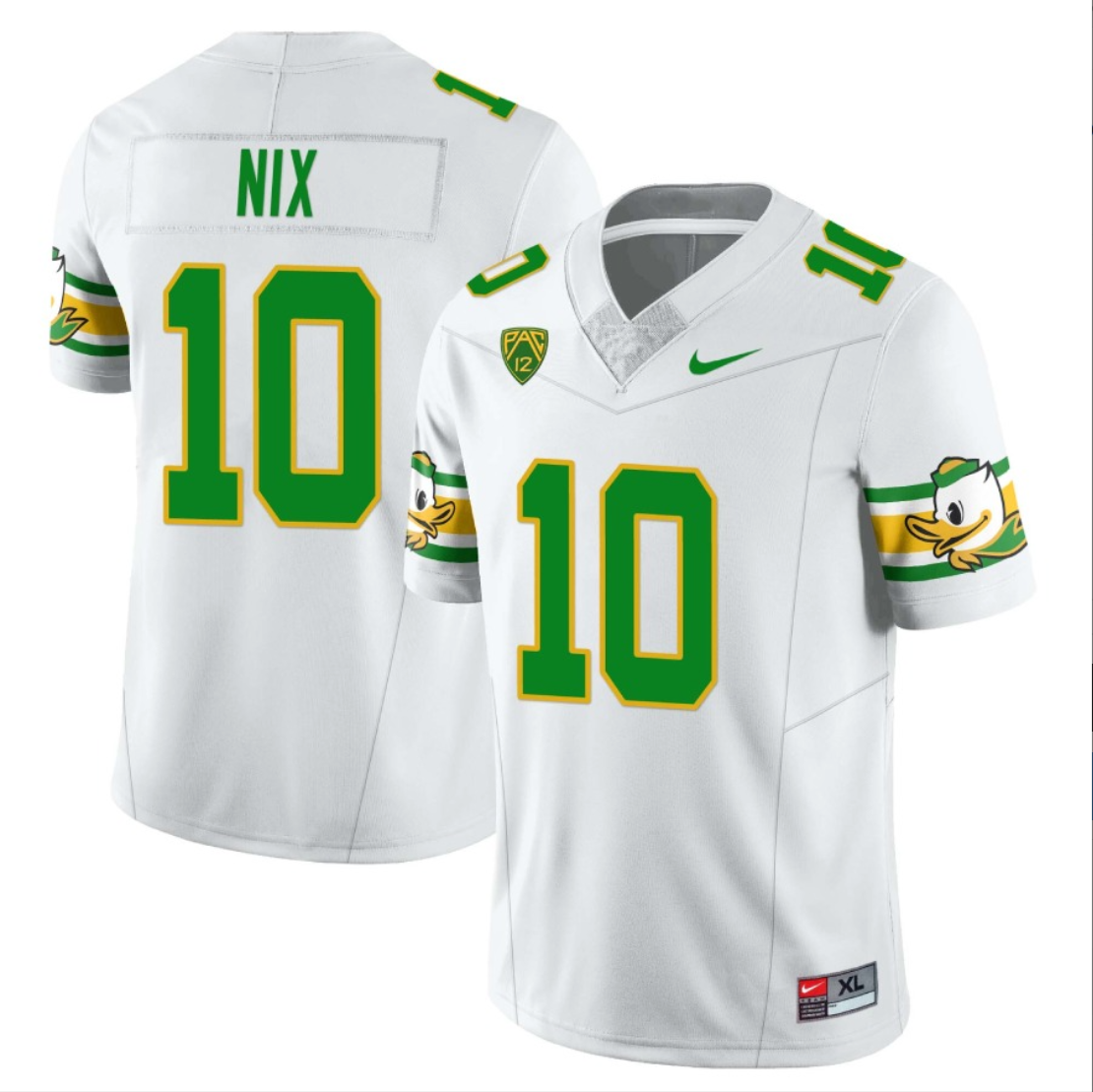 Bo Nix Jersey #10 Oregon Ducks ‘Mighty Oregon’ Throwback College Football Uniforms White