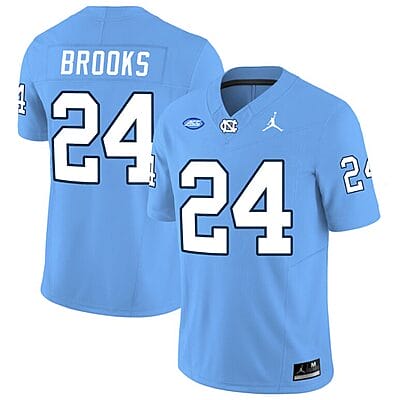 British Brooks Jersey #24 North Carolina Tar Heels Vapor Limited College Football Blue