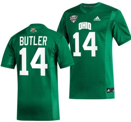 Bryce Butler Jersey #14 Ohio Bobcats College Football Uniform Green