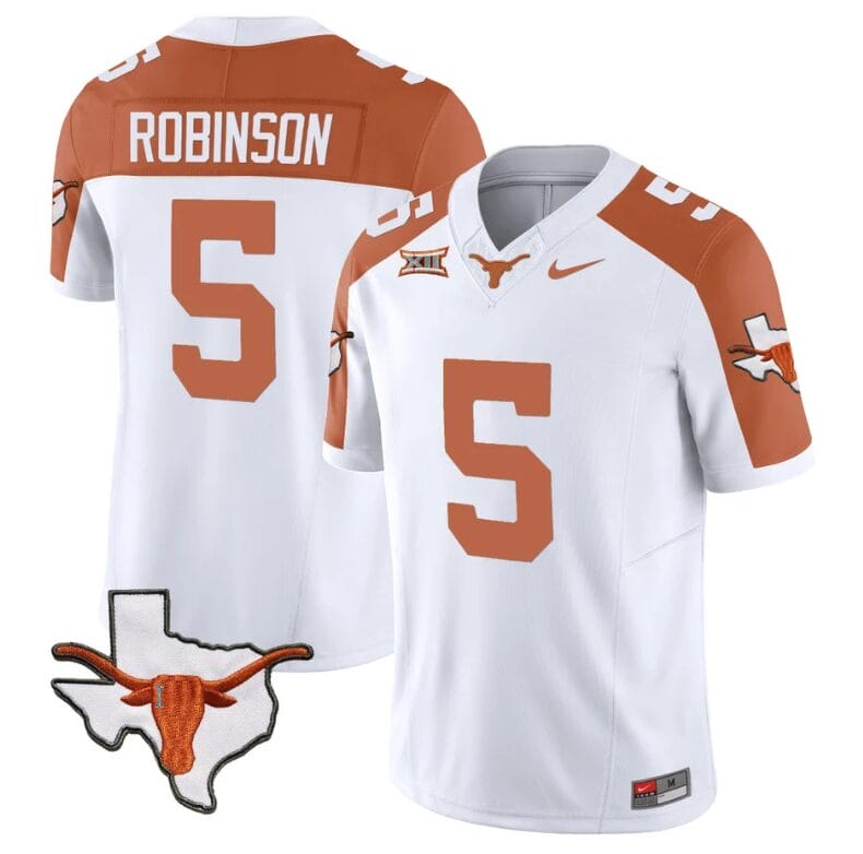 Bijan Robinson Jersey #5 Texas Longhorn Vapor Limited College Football Inverted
